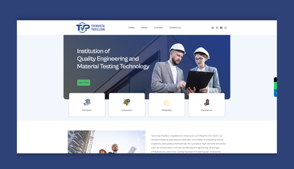 ENGINEERING website development