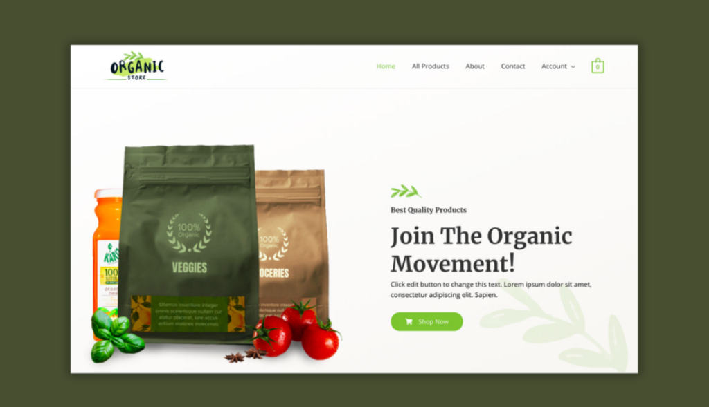 Organic website development