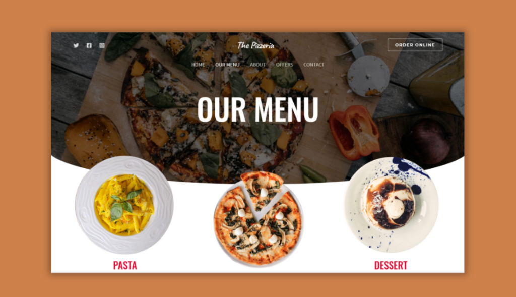 Restaurant website development