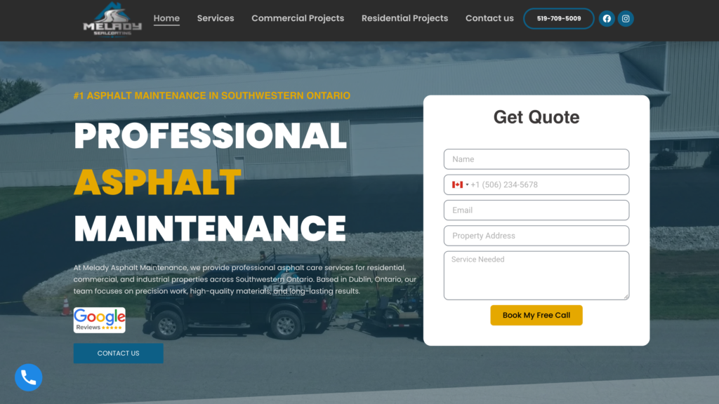 melady website home page design